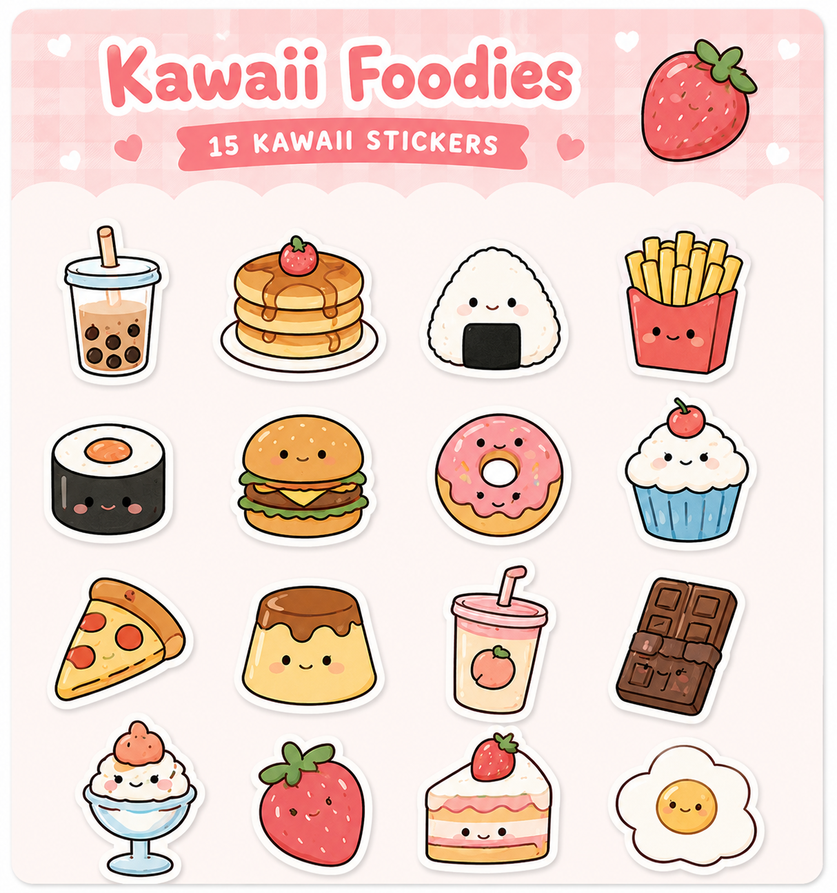 🍓 Kawaii Foodies Sticker Pack