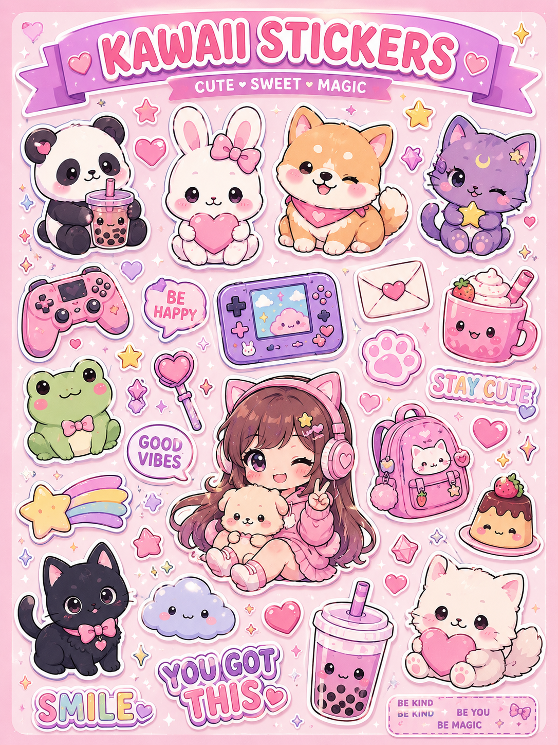 🌸 Kawaii Sticker Sheet Vol. 3