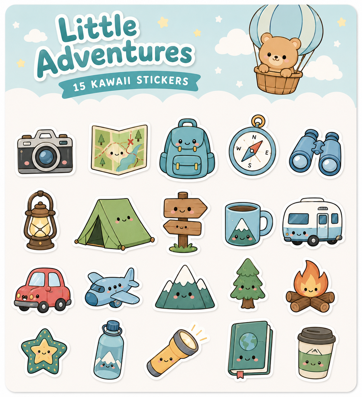 ✈️ Little Adventures Sticker Pack